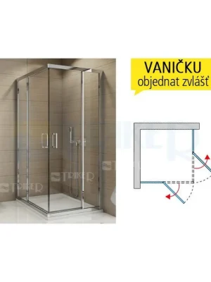 Actieprijs TED2D Sprchový kout 700/1900 P profil elox,výplň durlux