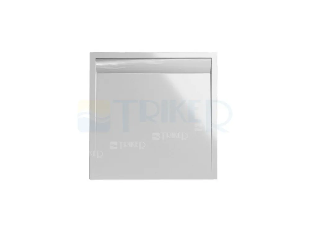 ILA vanička z litého mramoru WIQ s hliníkovým krytem 90 x 90 cm bílá/kryt aluchrom Weekendaanbieding