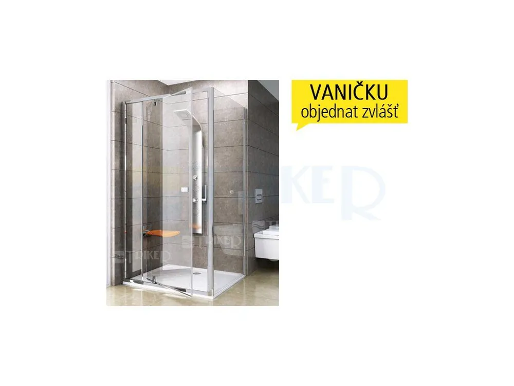 Speciale Aanbieding PPS pevná stěna PPS-90 (870-895mm) profil lesk/chrom, výplň transparent