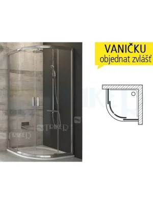 Actieprijs BLCP4 sprchový kout BLCP4-90 R500 (875-895mm) profil lesk, výplň grape