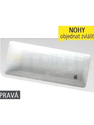 10° vana akrylátová 170 x 100 cm, pravá, bílá Speciale Aanbieding