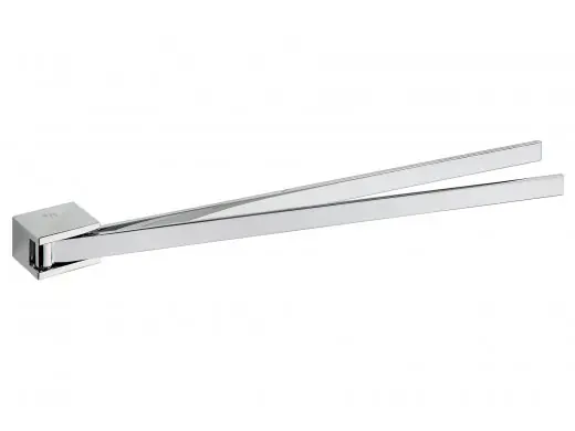 Otočný držák ručníků dvojitý designový Bemeta VIA, 135004102, 46 x 445 mm, chrom Superprijs