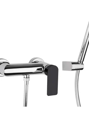 Designová sprchová vodovodní baterie nástěnná Bianchi FREEDOM 2005CRM/L04, chrom / černá Snelle Levering