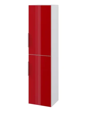Závěsná vysoká skříňka Cersanit STILLO 140 cm, universal, bílá / červená, S575-012 Shop Nu