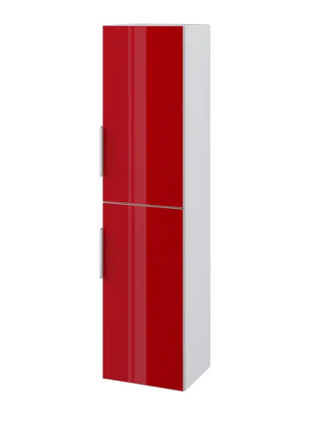 Závěsná vysoká skříňka Cersanit STILLO 140 cm, universal, bílá / červená, S575-012 Shop Nu