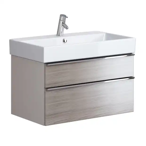 Skříňka pod umyvadlo Opoczno METROPOLITAN 80 cm, šedý dub, OS581-006 Voordeelprijs
