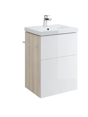 Kupte Ještě Dnes Skříňka Cersanit SMART pod umyvadlo COMO 50 cm, bílá / světlý jasan, S568-016