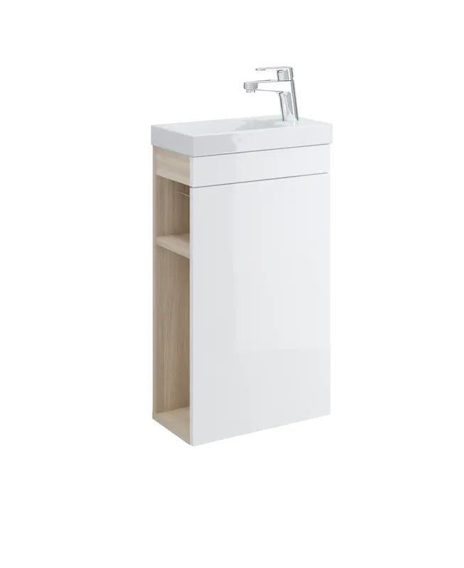 Speciale Aanbieding Skříňka Cersanit SMART pod umyvadlo COMO 40 cm, bílá / světlý jasan, S568-022
