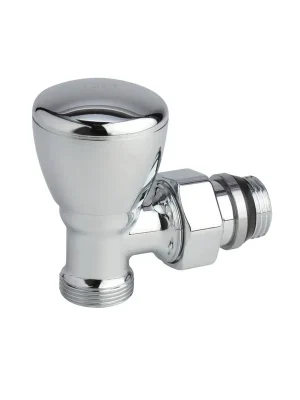 Op = Op Designový radiátorový ventil s ruční hlavou T25C, 1/2" x 16, rohový, leštěný chrom