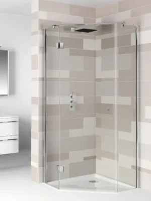 Shop Nu Sprchový kout pětiúhelníkový Riho POLAR P301, GW40200, čiré sklo 8 mm, 90 x 90 cm