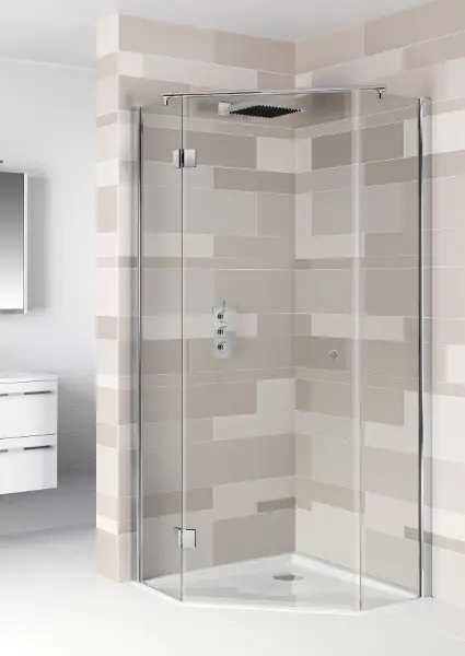 Shop Nu Sprchový kout pětiúhelníkový Riho POLAR P301, GW40200, čiré sklo 8 mm, 90 x 90 cm