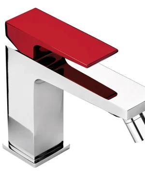 Veilige Betaling Vodovodní baterie designová bidetová Bianchi JUMP 2003CRM/L05, chrom / červená.