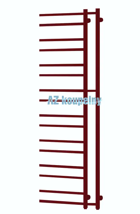 Flitsaanbieding Koupelnový radiátor P.M.H. THEIA T2RE Levá - Strukturální barva, 500 x 1540 mm, bordó