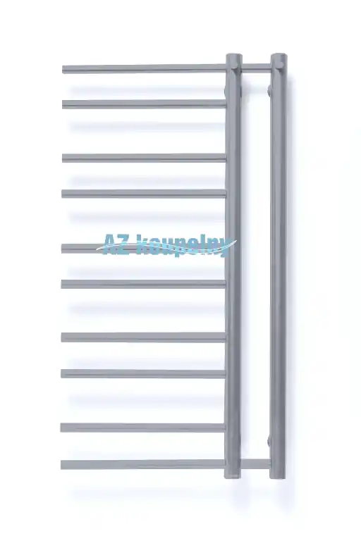 Koupelnový radiátor P.M.H. THEIA T1MES Levá - Strukturální barva, 500 x 940 mm, stříbrná Rechtstreeks Van De Fabrikant