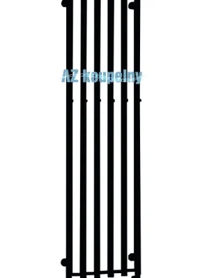 Koupelnový designový radiátor PMH ROSENDAL R2BL/6 - Strukturální černá, 420 x 1500 mm Výhodná Nabídka