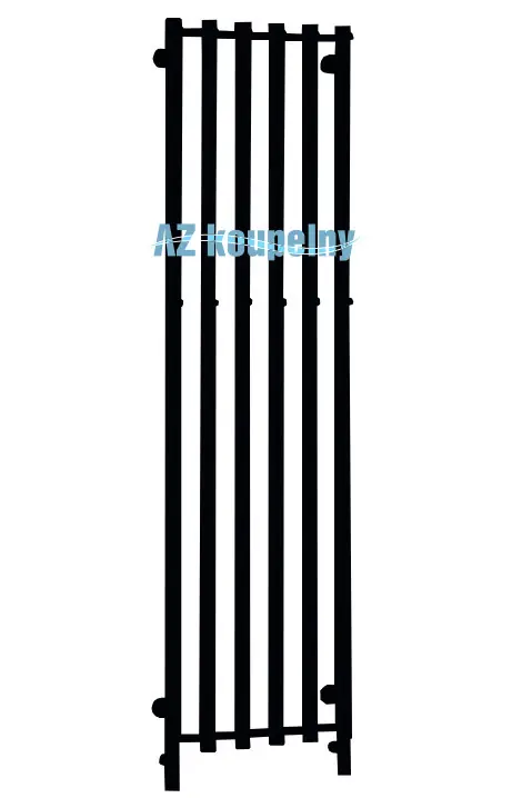 Koupelnový designový radiátor PMH ROSENDAL R2BL/6 - Strukturální černá, 420 x 1500 mm Výhodná Nabídka