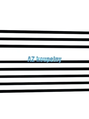Sezónní Sleva Horizontální hranatý žebřík do koupelny P.M.H. AVENTO AVLB - Černá lak, 905 x 480 mm