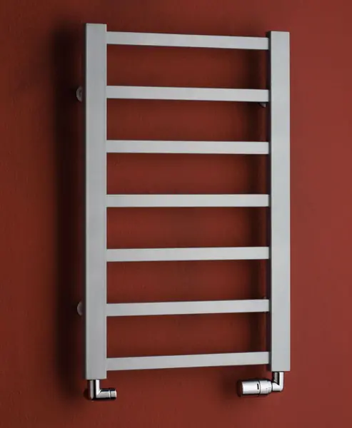 Populair Koupelnový hranatý radiátor PMH GALEON G1MES,Strukturální metalická stříbrná, 500 x 792 mm