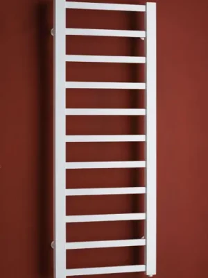 Hranatý žebřík do koupelny PMH GALEON G4WE - Strukturální bílá, 600 x 1280 mm Denní Nabídka
