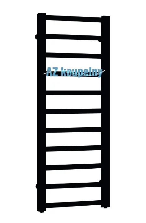 Gratis Retour Koupelnový hranatý žebřík PMH GALEON G4BL - Strukturální černá, 600 x 1280 mm