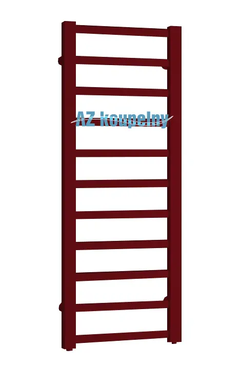 Žebříkové topení do koupelny PMH GALEON G4RE - Strukturální bordó, 600 x 1280 mm Poslední Šance