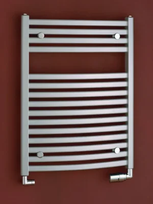 Beperkte Voorraad Koupelnový radiátor PMH MARABU M1MES, Strukturální metalická stříbrná, 450 x 783 mm