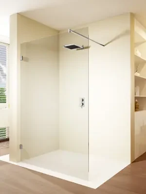 Dokud Zásoby Vydrží Pevná sprchová zástěna Riho SCANDIC NXT X400 FLAT - zapuštěná do obkladu a dlažy, 155 cm
