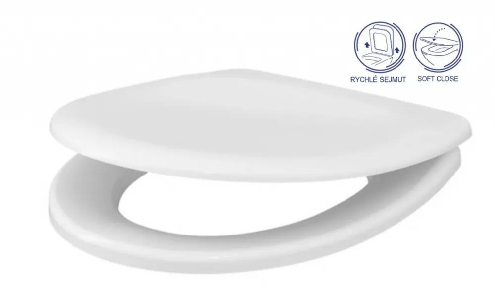 Uitverkoop WC sedátko Cersanit MODUO / DELFI duroplast, Soft Close EO, K98-0191, bílé