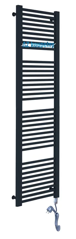 Premium Elektrický topný radiátor Neriet Quadro Duo 600 x 1700 mm,termostat GTX,RAL9005 černá lesk