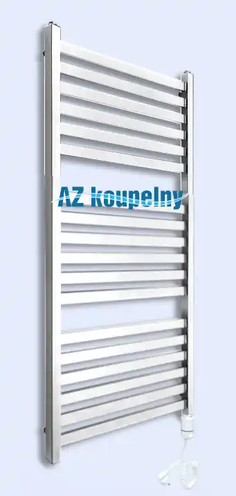 Beperkte Voorraad Elektrický koupelnový radiátor hranatý Neriet Capri, termostat GTX, 600 x 1072 mm, bílý