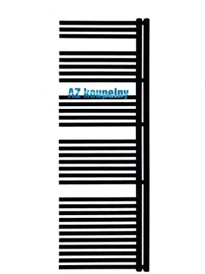 Žebříkové topení do koupelny Neriet Phoenix Line, 500 x 1670 mm, levý, RAL9005 černá matná Beperkt Aanbod