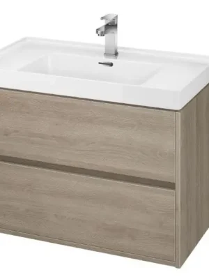 Dokud Zásoby Vydrží Skříňka pod umyvadlo Cersanit CREA 80 cm, dub, S924-009