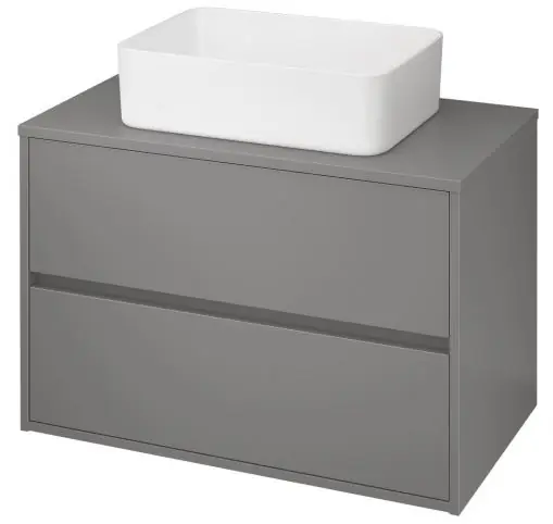 Nu Kopen Univerzalní skříň pod umyvadlo na desku Cersanit CREA 80 cm, matná šedá, S924-018