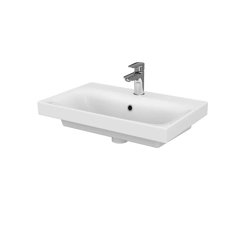 Koupelnové keramické umyvadlo na skříňku Cersanit MODUO Slim K116-010, 60 x 38 cm, bílé Laatste Versie