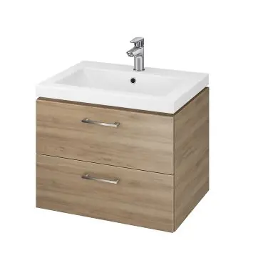 Aanbieding SET skříňky pod umyvadlo Cersanit LARA s umyvadlem COMO 60 cm, S801-148-DSM, ořech