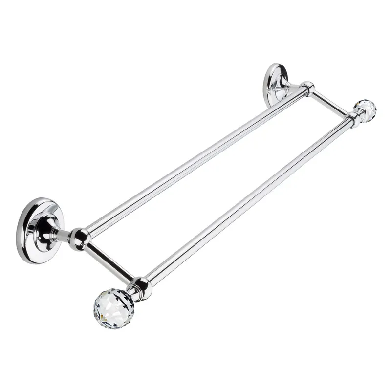 Rechtstreeks Van De Fabrikant Dvojitý retro držák ručníků Bianchi VENEZIA ACBVEN012000CRM, chrom, křišťál Swarovski