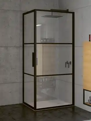 Skleněný sprchový kout čtvercový Riho GRID GB201, GB2090090, sklo 6 mm, 90 x 90 cm Premium