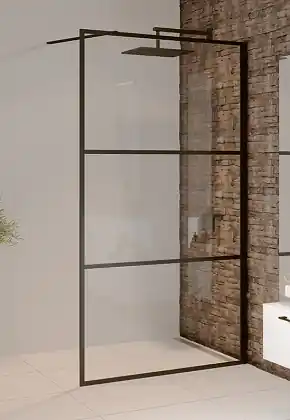 Pevná skleněná sprchová zástěna Riho GRID GB400, GB4120000, sklo 6 mm, 120 x 200 cm Laatste Kans