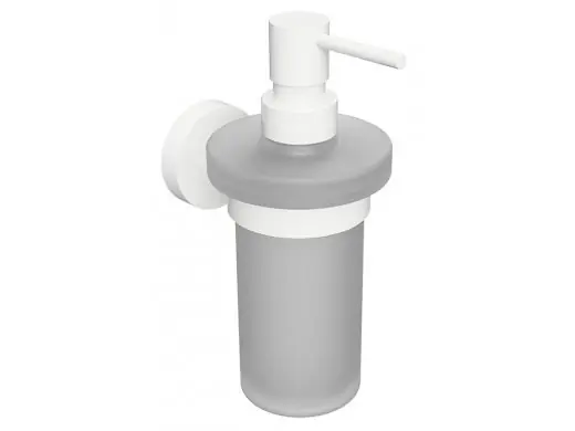 Nástěnný dávkovač tekutého mýdla Bemeta WHITE, objem 230 ml, 104109014, mosaz / sklo Super Cena
