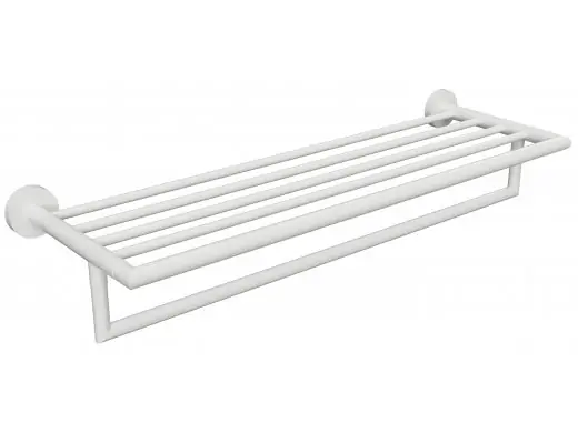 Moderní polička na ručníky s hrazdou Bemeta WHITE, 104219074, 550 x 265 mm Zlevněný