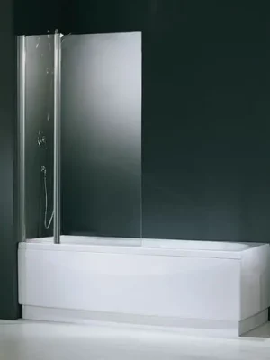 Rechtstreeks Van De Fabrikant 2-dílná vanová skleněná zástěna Santech AURORA 3, transparentní sklo 6 mm, 98 x 150 cm