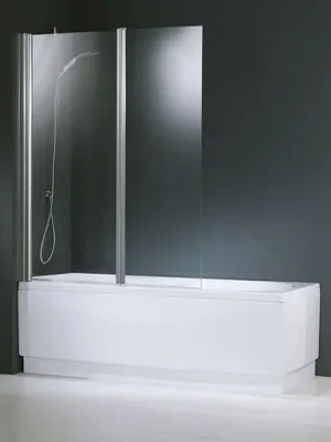 Bestseller 2-dílná vanová skleněná zástěna Santech AURORA 2, transparentní sklo 6 mm, 120 x 150 cm