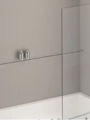 Direct Verzonden 2-dílná vanová skleněná zástěna Santech COMBY pravá, transparentní sklo 6 mm, 84 x 150 cm