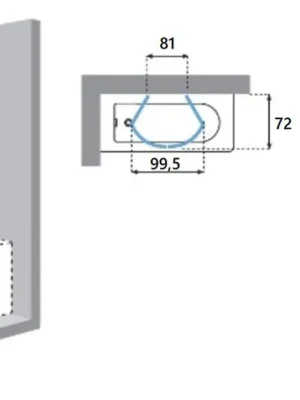 Korting 4-dílný vanový skleněný kout Santech AURORA 4, transparentní sklo 6 mm, 75 x 150 cm