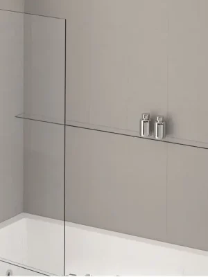 Rechtstreeks Van De Fabrikant 2-dílná vanová skleněná zástěna Santech COMBY levá, transparentní sklo 6 mm, 84 x 150 cm