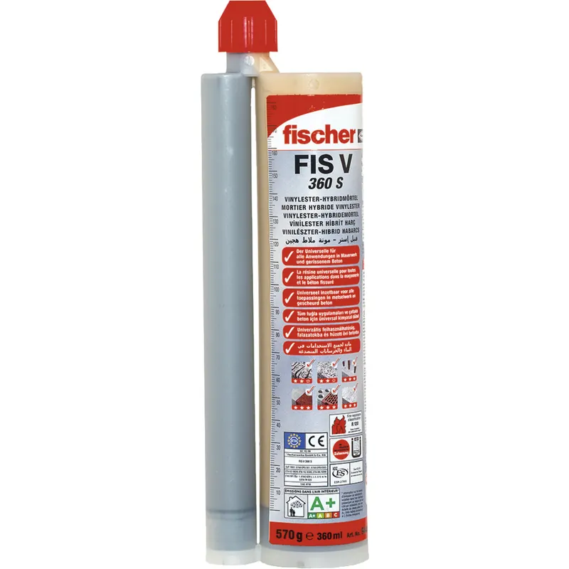 Chemická malta vinylesterová fischer FIS V 360 S, 43994, dvoupístová, 2x směšovač, 360 ml Beste Prijs