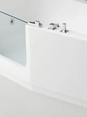 Plastový krycí čelní panel k vaně s dvířky Santech IRIS 180 x 85 cm, bílý, levý Superprijs