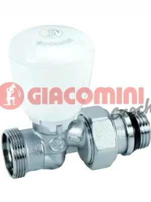 Speciale Aanbieding Termostatický ventil s ruční hlavou pro připojení žebříků 1/2" x 18, hrubý chrom, přímý