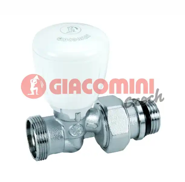 Speciale Aanbieding Termostatický ventil s ruční hlavou pro připojení žebříků 1/2" x 18, hrubý chrom, přímý