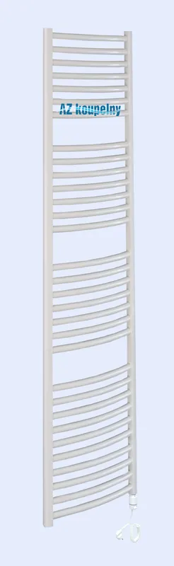 Elektrický topný žebřík Neriet PRIMO RONDO s termostatem GTX, 600 x 1732 mm, prohnutý bílý Speciale Aanbieding